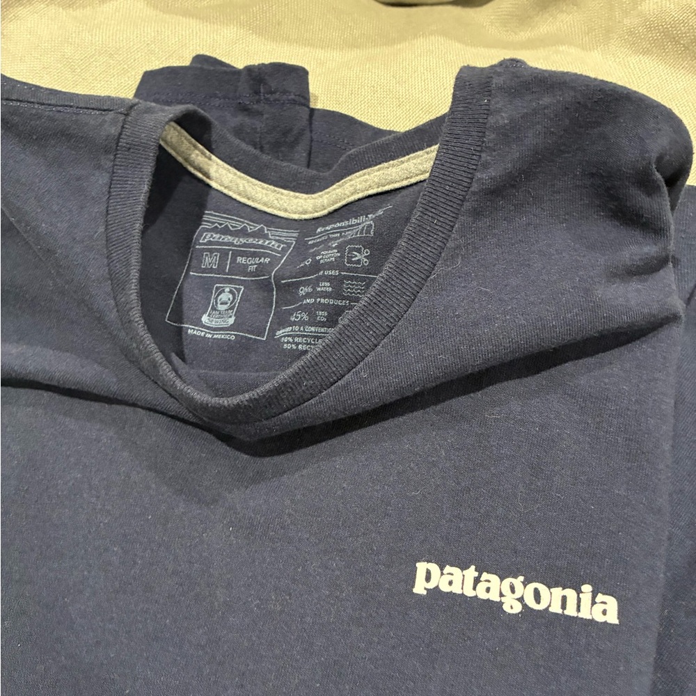 Patagonia Men's Dark Blue Crewneck long sleeve tee